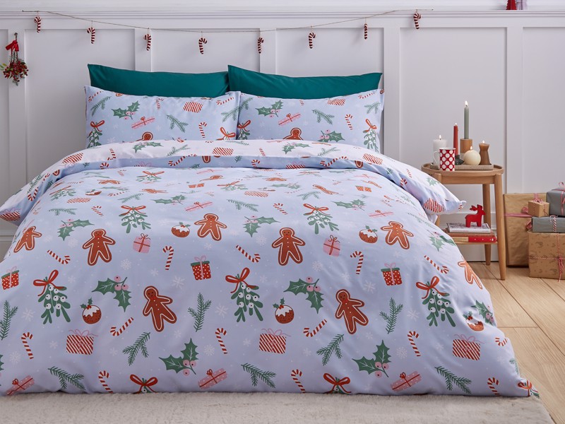 Catherine Lansfield Christmas Gingerbread Duvet Cover Set2