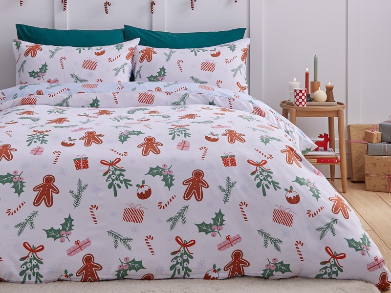 Catherine Lansfield Christmas Gingerbread Duvet Cover Set3