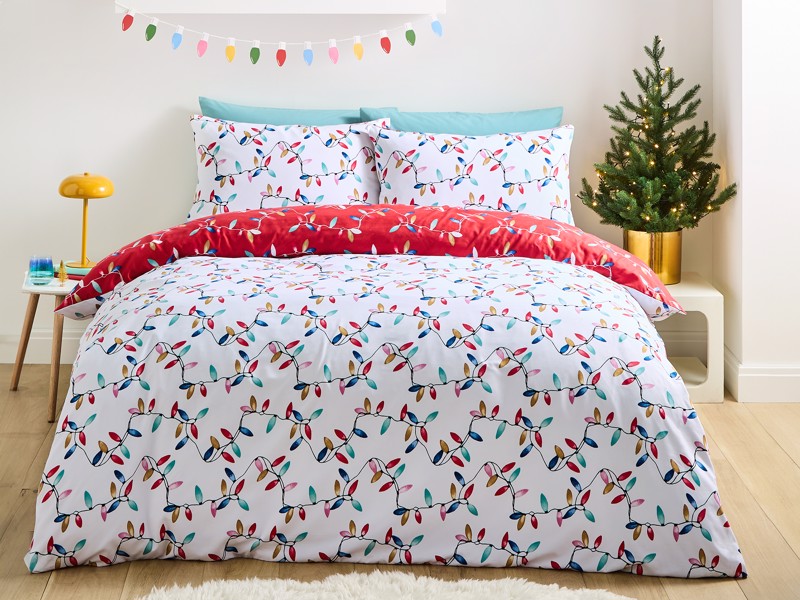 Catherine Lansfield Christmas Lights Single Duvet Cover Set2