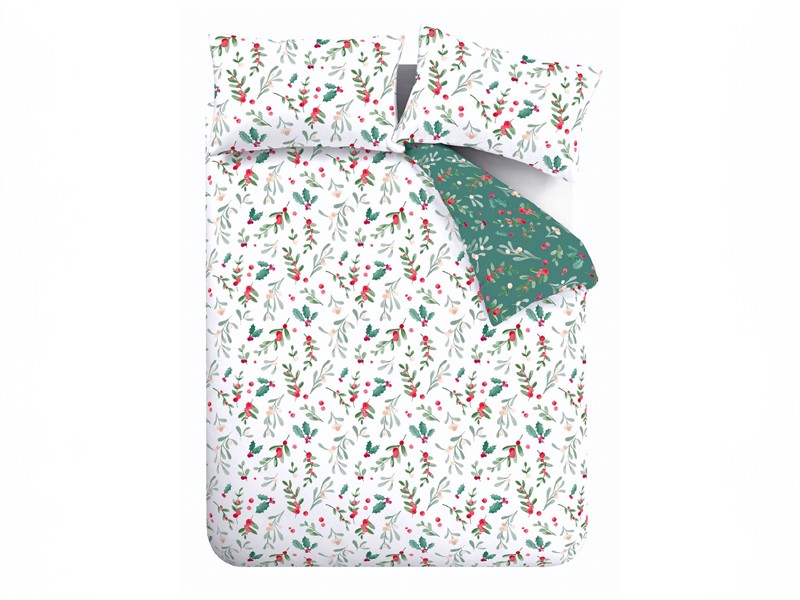 Catherine Lansfield Holly & Mistletoe Duvet Cover Set3