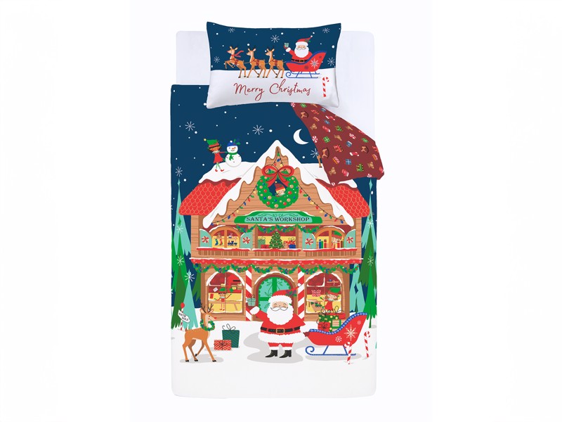 Catherine Lansfield Santas Workshop Single Duvet Cover Set3