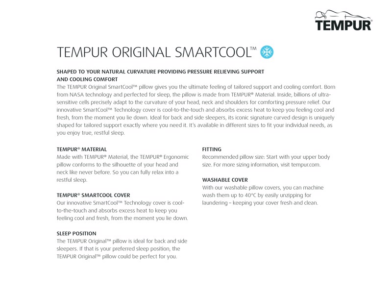 Tempur Original Queen SmartCool Large Pillow7