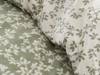 Bianca Fine Linens Shadow Leaves Green Super King Size Duvet Cover Set5