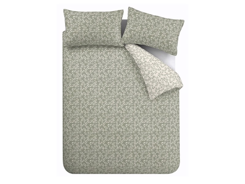 Bianca Fine Linens Shadow Leaves Green Duvet Cover Set5