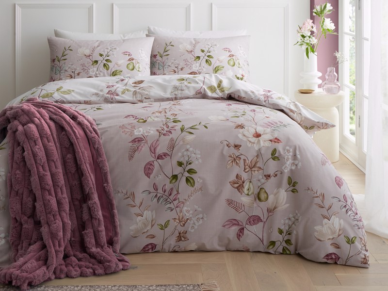 Bianca Fine Linens Francesca Floral Super King Size Duvet Cover Set1