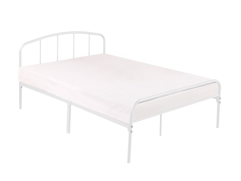 Land Of Beds Nico White Metal Single Bed Frame4