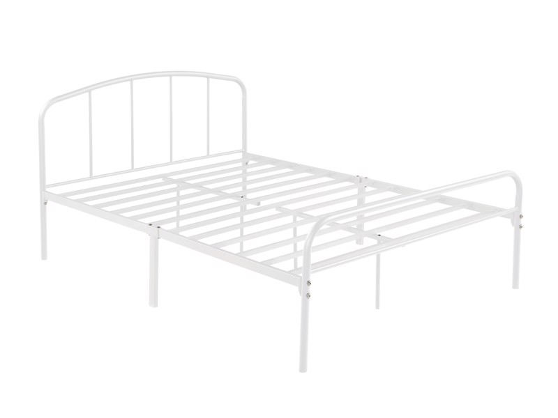 Land Of Beds Nico White Metal Single Bed Frame5