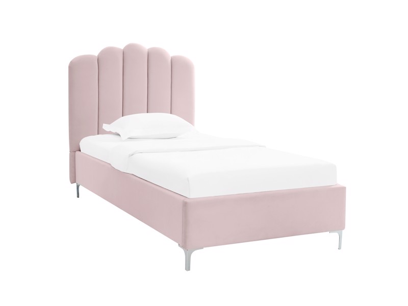 Land Of Beds Avery Pink Fabric Bed Frame3