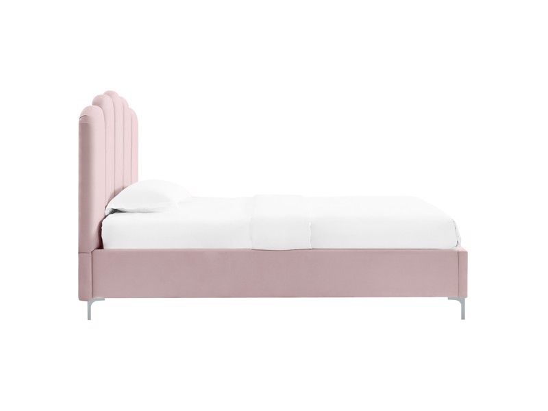 Land Of Beds Avery Pink Fabric Bed Frame5