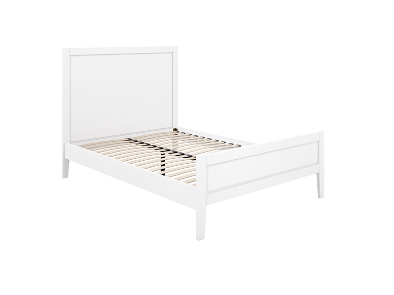 Land Of Beds Barrett White Wooden Bed Frame3