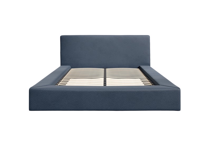 Land Of Beds Hartwell Blue Fabric Bed Frame3