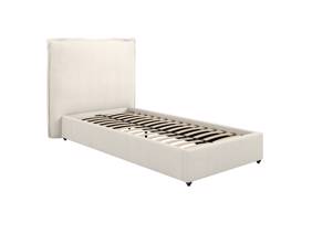 Land Of Beds Shelby Ivory Fabric Bed Frame5