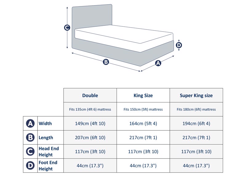 Land Of Beds Chatsworth King Size Bed Frame9