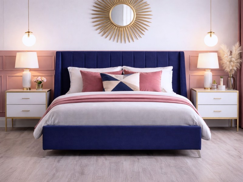 Land Of Beds Chatsworth Fabric King Size Bed Frame2