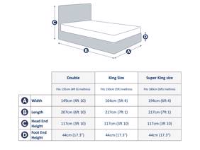Land Of Beds Chatsworth Fabric King Size Bed Frame4