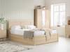Land Of Beds Camira Oak Finish Wooden Ottoman Bed1