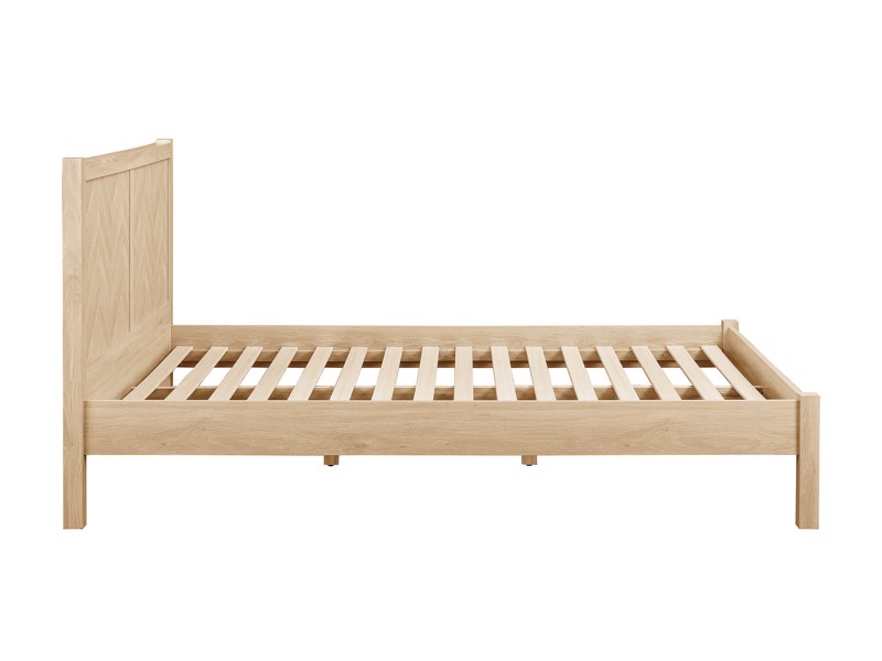 Land Of Beds Camira Oak Finish Wooden Bed Frame4