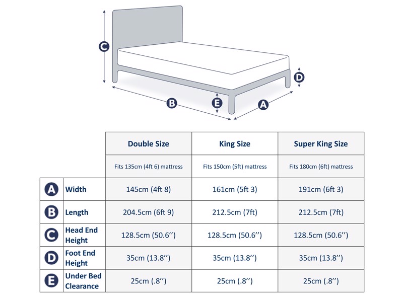 Land Of Beds Christie Beige Wooden Double Bed Frame9