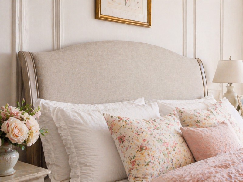 Land Of Beds Christie Beige Wooden Bed Frame3