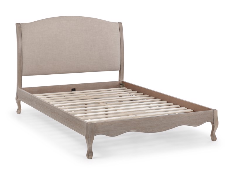 Land Of Beds Christie Beige Wooden Bed Frame4