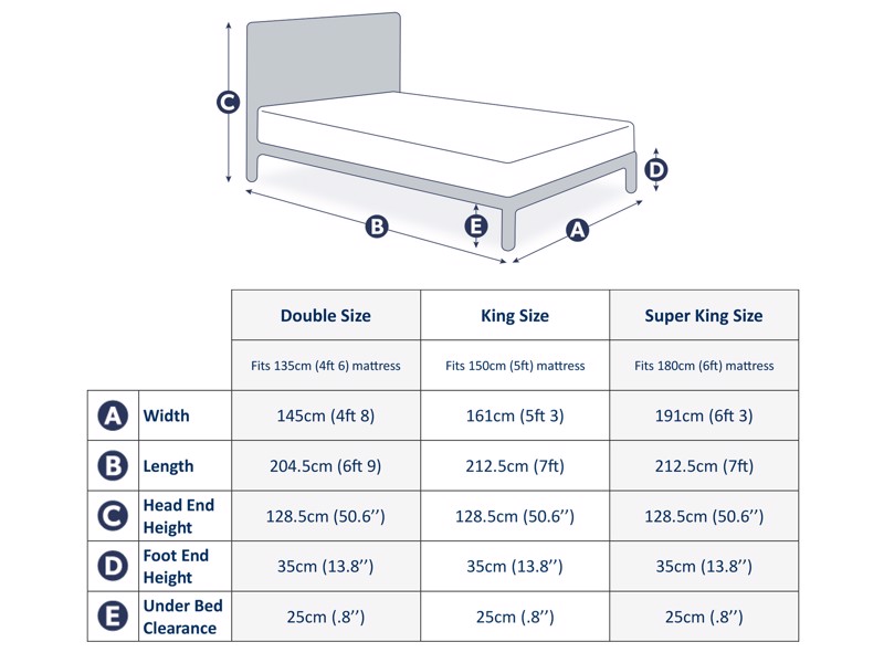Land Of Beds Christie Beige Wooden Bed Frame6