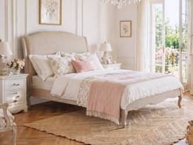 Land Of Beds Christie Beige Wooden Bed Frame1