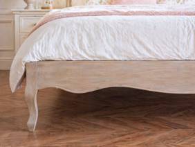 Land Of Beds Christie Beige Wooden Bed Frame5