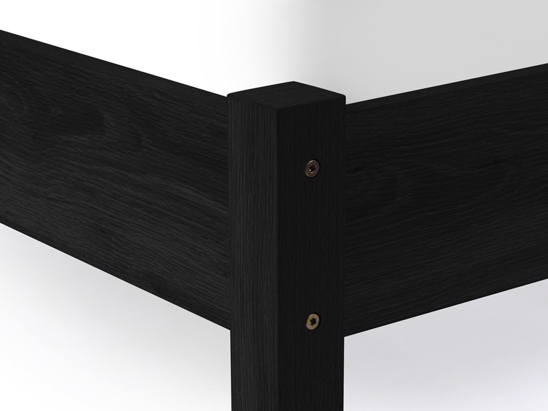 Land Of Beds Alessa Black Wooden Bed Frame5