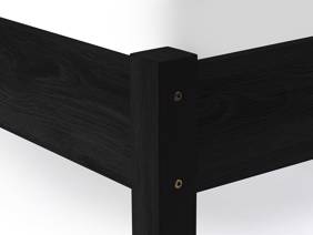 Land Of Beds Alessa Black Wooden Bed Frame5