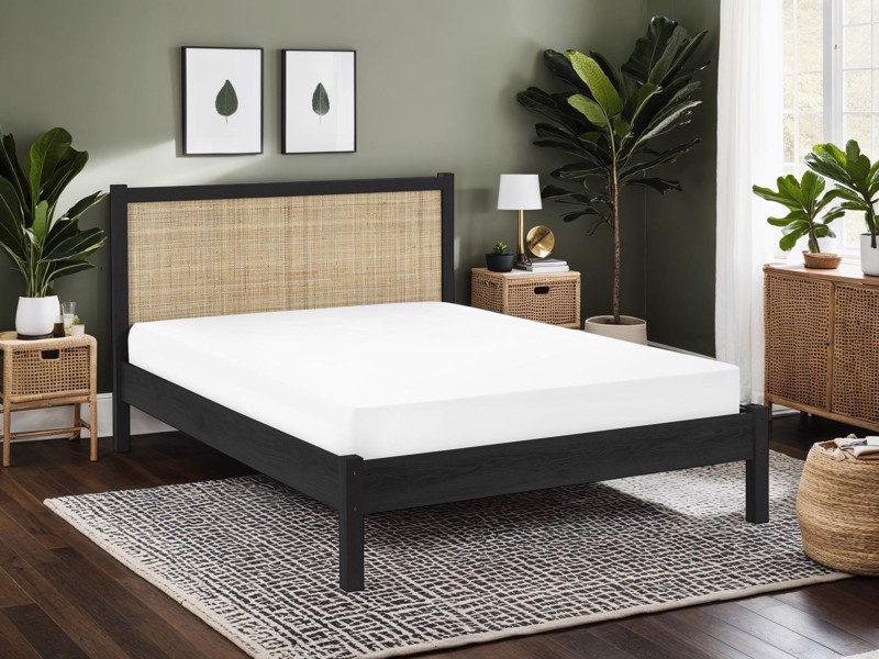 Land Of Beds Alessa Black Wooden Bed Frame1