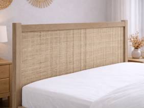 Land Of Beds Alessa Oak Finish Wooden Bed Frame3