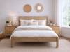 Land Of Beds Alessa Oak Finish Wooden Bed Frame2