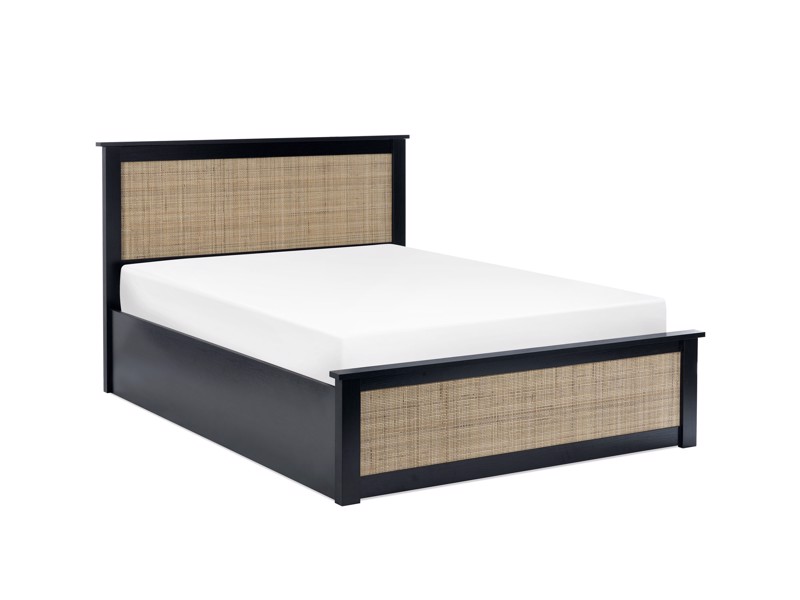 Land Of Beds Alessa Black Wooden Ottoman Bed4