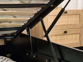 Land Of Beds Alessa Black Wooden Ottoman Bed5