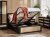 Land Of Beds Alessa Black Wooden King Size Ottoman Bed2