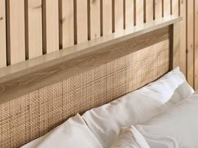 Land Of Beds Alessa Oak Finish Wooden Ottoman Bed2