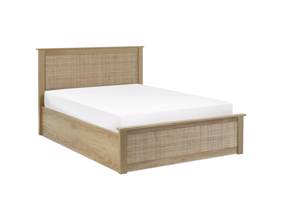 Land Of Beds Alessa Oak Finish Wooden Ottoman Bed5