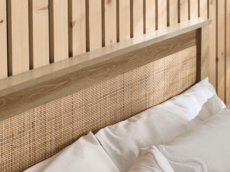 Land Of Beds Alessa Oak Finish Wooden Ottoman Bed4