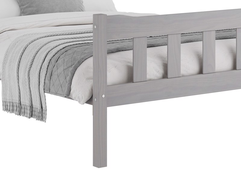 Land Of Beds Hampstead Grey Wooden Bed Frame3