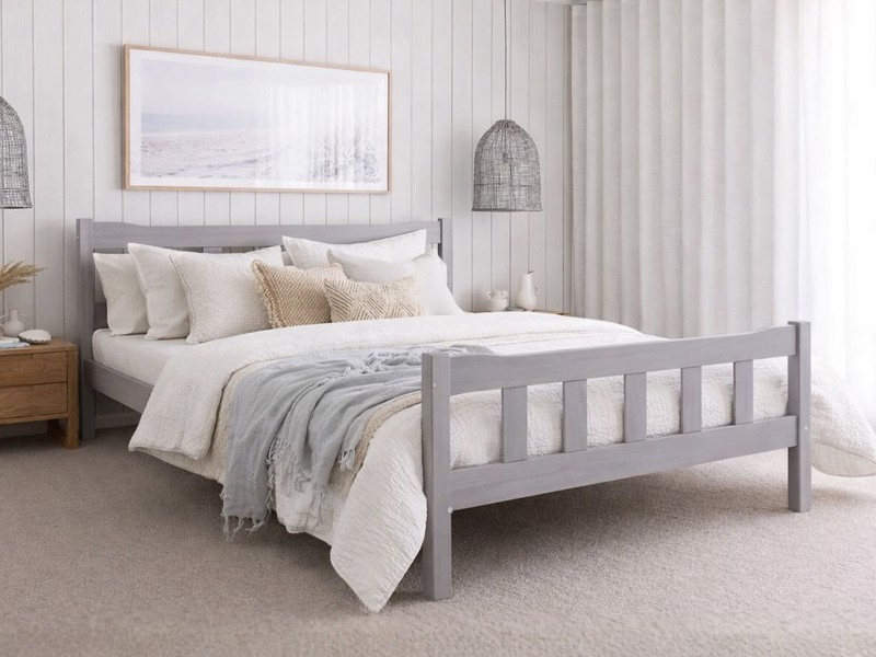 Land Of Beds Hampstead Grey Wooden Bed Frame1
