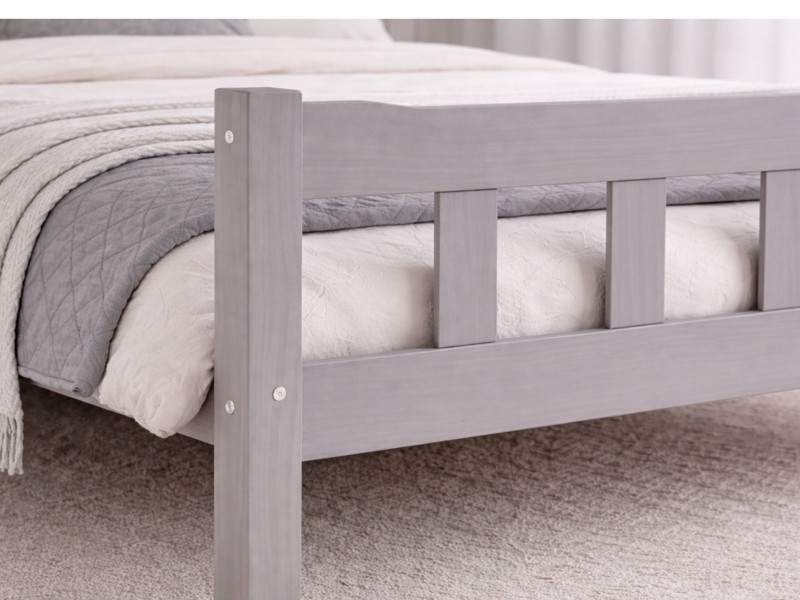 Land Of Beds Hampstead Grey Wooden Bed Frame3