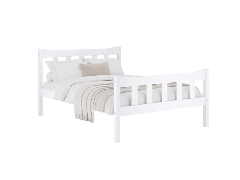 Land Of Beds Hampstead White Wooden Bed Frame2