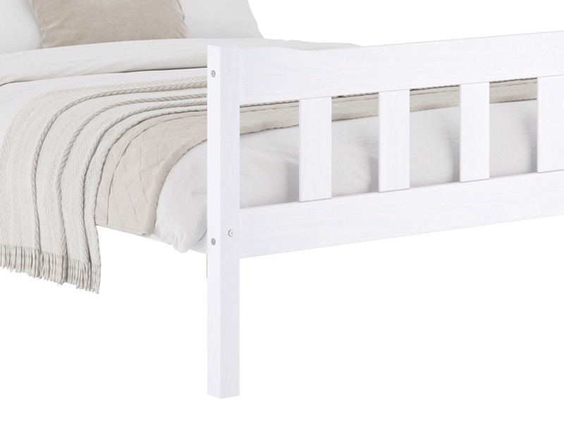 Land Of Beds Hampstead White Wooden Bed Frame3