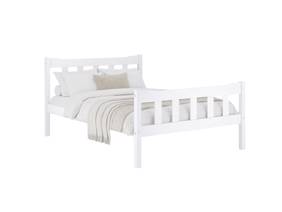 Land Of Beds Hampstead White Wooden Double Bed Frame2