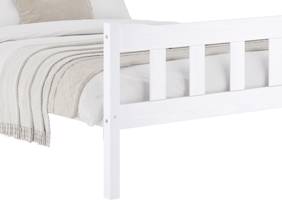 Land Of Beds Hampstead White Wooden Double Bed Frame3