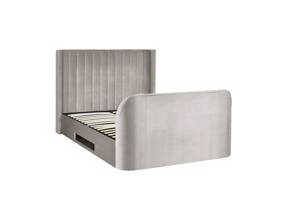 Land Of Beds Amara Light Grey Fabric Side Opening Ottoman TV Bed11