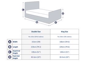 Land Of Beds Amara Light Grey Fabric Side Opening Ottoman TV Bed12