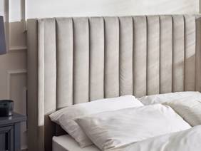Land Of Beds Amara Light Grey Fabric Side Opening Ottoman TV Bed5