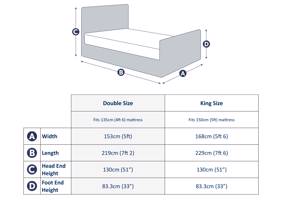 Land Of Beds Amara Dark Grey Fabric Side Opening Ottoman TV Bed12