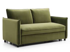 Land Of Beds Capri Olive Velvet Sofa Bed3